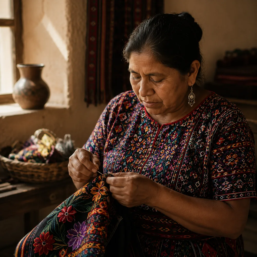 Dolores Pérez, bordadora de Totonicapán