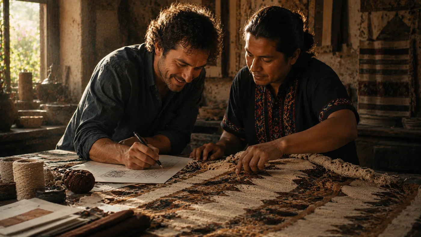 Colaboración entre marca y artesano